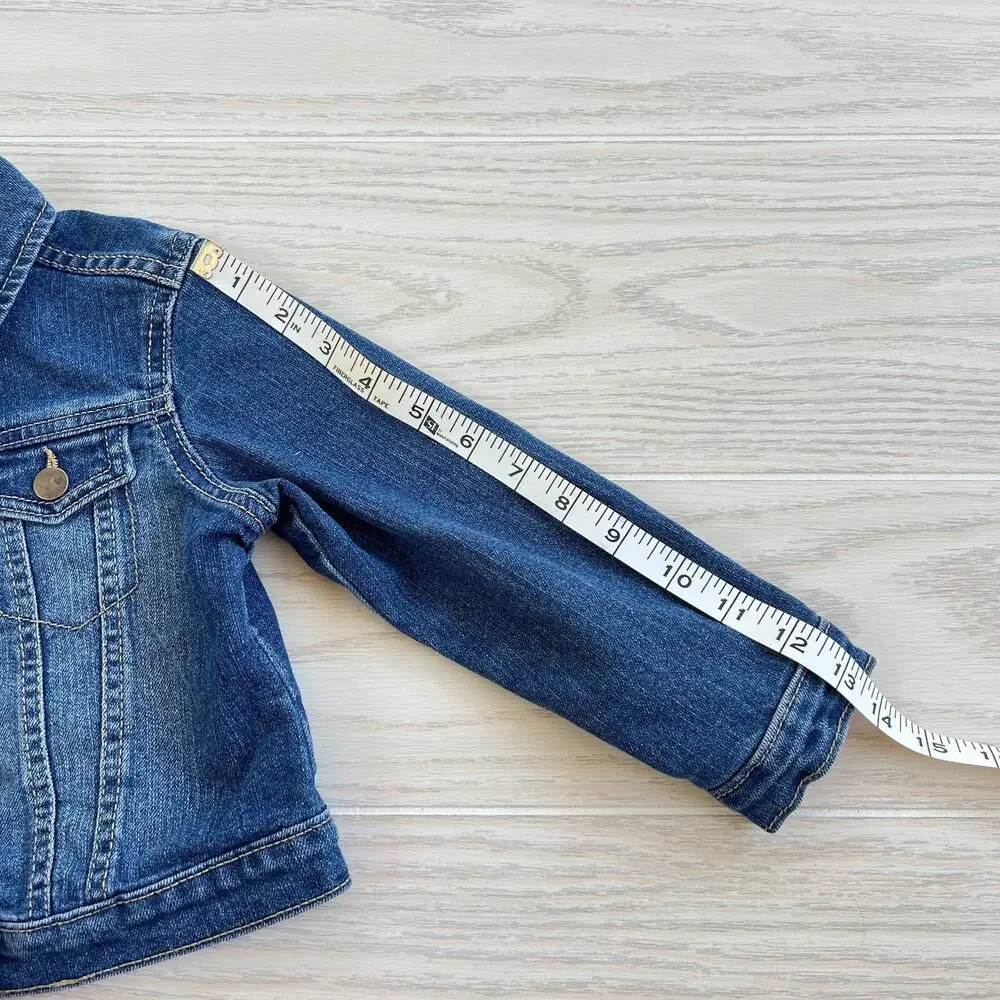Children’s Place Toddler Girls Denim Jacket Size 3T Navy Blue